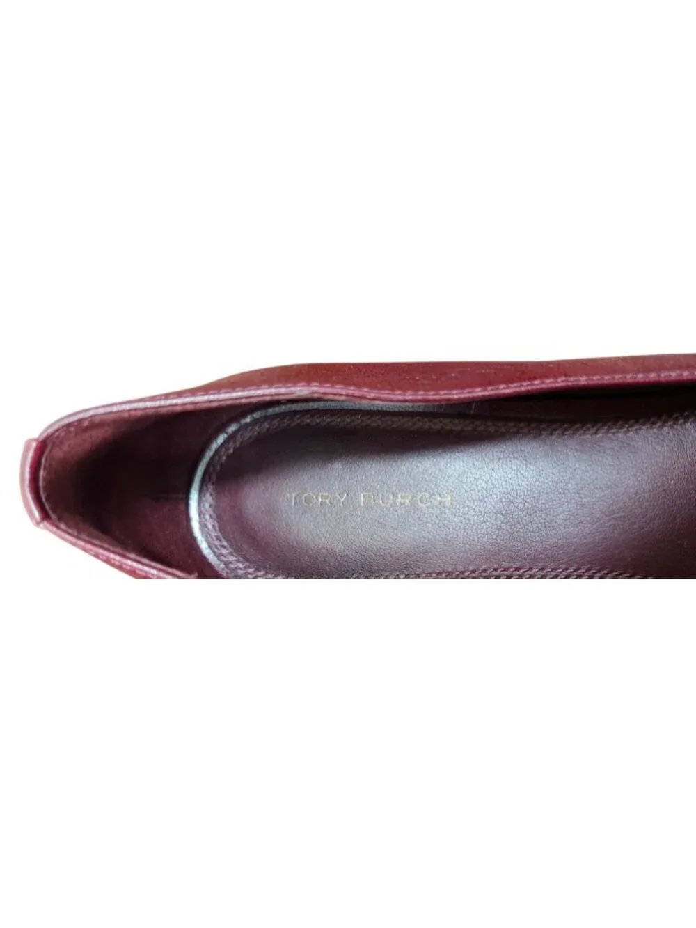 Tory Burch Burgundy Leather Pointed Toe Loafers Flats Women’s Size 9M